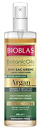 BIOBLAS Argan mit organischem Arganöl Flüssiger Conditioner Spray - Effektiv gegen Haarausfall, und verleiht ihm zusätzlich Glanz 200 ml