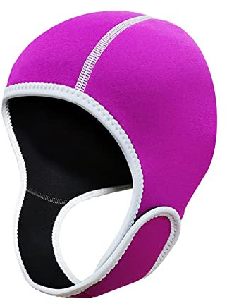 Harilla 2 mm Neopren-Tauchanzug-Haube, Scuba-Tauchhaube, Hut, hält den Kopf warm, Schwimmmütze, Thermohaube, für Damen, Herren, Kanufahren, Kajakfahren, Rot