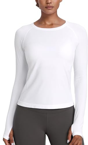 CRZ YOGA Seamless Top Waist Length White 10