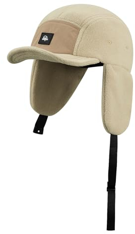 Clakllie Warme Winter Trappermütze Winddicht Skimütze Jagdmütze für Herren Damen Russische Trooper Ohrenklappen Skifahren Flieger Mütze Bomber Trooper Hut Plaid Uschanka Eskimo Bombermützen Skimütze