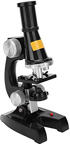 Biologiskt mikroskop-set, 100 x, 200 x, 450 x förstoring, mikroskop med LED-ljus för hemmaskola, pedagogiska leksaker, plast, elektroniska komponenter, från 8
