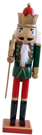 HEEZOU Schiaccianoci a forma di soldato, marionetta in legno di noce, decorazione natalizia per la casa e decorazione per feste