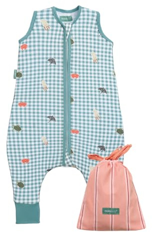 molis&co - Pijama Burbuja con Pies 0.5 TOG - 80 cm (2 años) - Ideal para Verano - 100% Algodón (Oeko-Tex 100) - Summer Sea