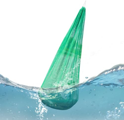 Sacco a rete pieghevole portatile – Borsa a rete da pesca – Borsa per la spedizione di pesce con coulisse – Borsa a rete portatile in nylon per la conservazione di prodotti per immersioni subacquee