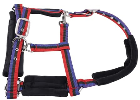 Emoshayoga Cavezza per Cavallo Regolabile, Comoda e Resistente per L'allenamento Equestre, in Nylon Antiusura, 1 unità (#1)
