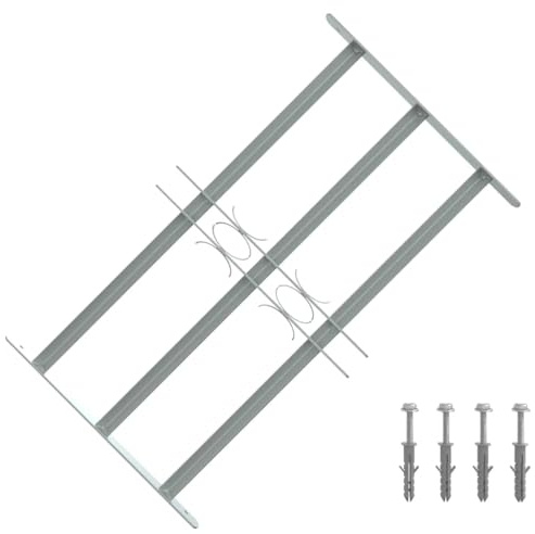 Grille de Fenêtre, Grille Défense de Protection Barre de Sécurité Réglable et 3 barres 500-650 mm