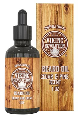 Viking Revolution - Bartöl - Macht Weich, Schützt und Stärkt - Natürliches Argan- und Jojobaöl - Bartöl Herren - Geschenke Für Männer - Cedarwood & Pine - 30 ml