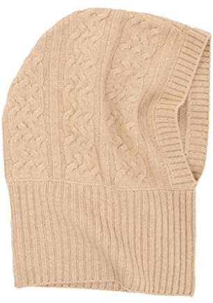 Prettystern dam herr kashmir huva halsduk loop halsduk med huva balaklava stormmössa tubhalsduk, Fläta - beige, En Storlek