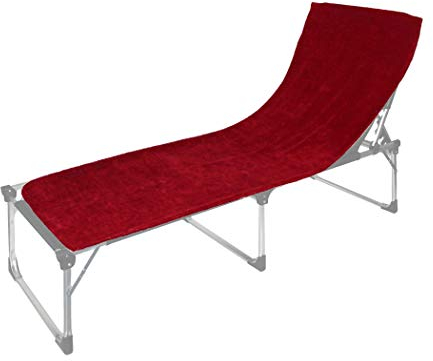 Floringo 2er Pack Schonbezug für Sonnenliege Gartenliege 70x200 Twin-Star 95° waschbar-rubinrot