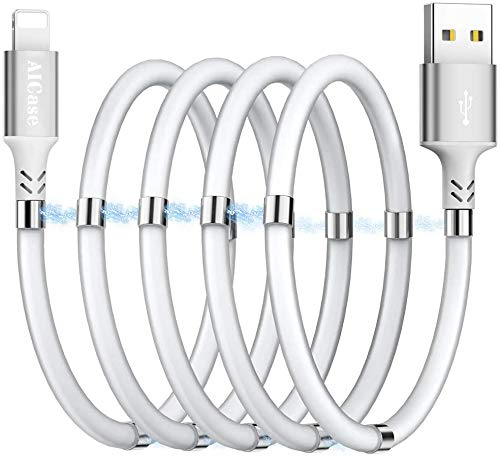 Magnetic Charging Cable,(1M) Super Organized Charging Magnetic Absorption Nano Data Cable for Phone 11/XS/XS Max/XR/X/8/8 Plus/7/7 Plus/6s/6s Plus/6/6 Plus/SE/5s/5c/5/Pad/Pod