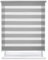 MERCURY TEXTIL Estor Enrollable de Doble Capa, Noche y Día, translúcido y oscurecido (80 x 180 cm, Gris)