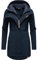 Ragwear Damen Softshellmantel Lange Übergangsjacke Outdoormantel mit Kapuze Ybela Navy22 Gr. XXL