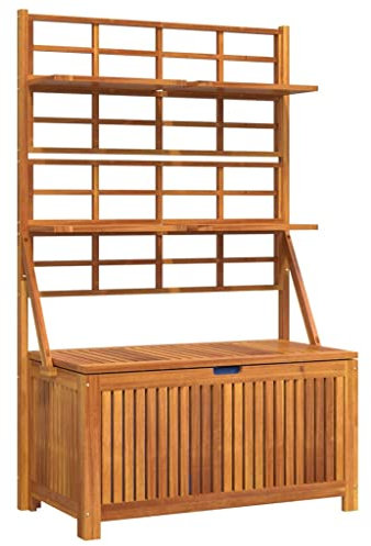 Conteneur avec treillis 99 x 50 x 160 cm en bois massif Acacia