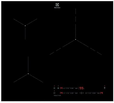 Electrolux Placa de Inducción LIT6340CK, 60 cm, 3 Zonas de Cocción, Sistema Hob2Hood, Función PowerBoost, Controles Deslizantes Independientes, Temporizador Individual, Negro