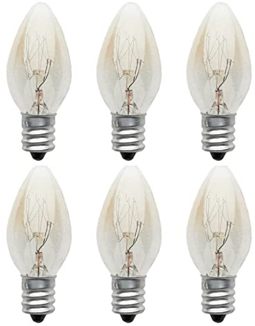 6 Ampoules De Lampe De Sel, Ampoule Lampe De Sel E12 Petit À Vis, Ampoule De Lampe De Nuit À Incandescence en Tungstène, 220-240V 10W Lumière pour Lampe Arôme Et Veilleuse