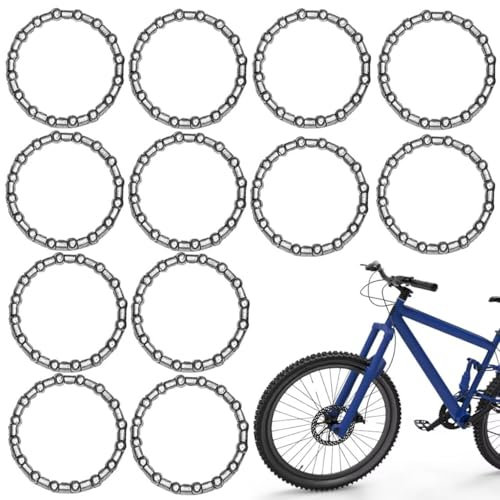 12 Stück Fahrrad kugellager, Fahrrad Kugellager Steuersatz, Kugelring Vorderrad Käfigkugellager 40mm, Käfig Kugellager Lenker Lenkkugellager Stahl Ball Retainer mit 16 Kugeln für Steuerlager