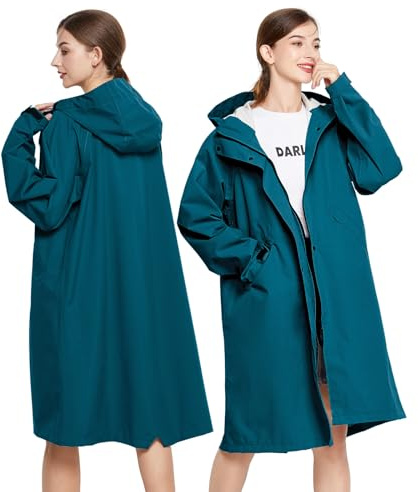 LAMA Imperméable Poncho de Pluie Imperméable Veste de Pluie Unisexe Imperméable Cape de Pluie Vêtement de Protection pour la Pluie Imperméable pour Homme Femme Vélo Randonnée Camping Voyage, Bleu