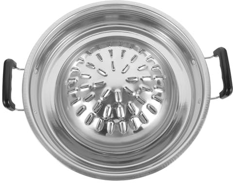 Alipis Koreanischer BBQ Grill Grillpfanne Für Vielseitige Anwendungen Runde Grillplatte Für Outdoor Und Indoor Ideal Für Grillpartys Und Fondue Professionelle Grillpfanne