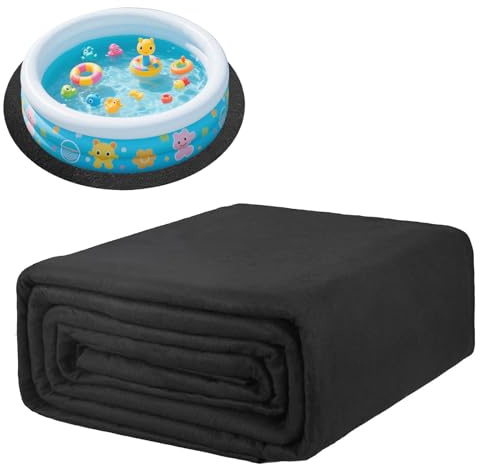 IGTOPS Pool Unterlage Rund Poolmatte Schutzboden, 5m Filz Poolunterlage, Outdoor Pool Bodenschutzmatte,Thermo&Isolation Whirlpoolmatte Außenpool, Bodenschutzplane Auskleidung