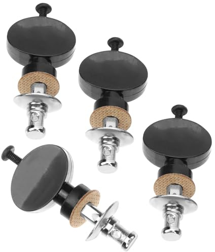 Clavijas Afinación Ukelele Metal, 4 Pzas Repuesto Accesorios | Plástico Negro, Tornillo Ajustable, Instalación Simple, Material Seguro para Instrumentos de Cuerda