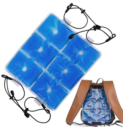 Bolsa fría de gel, almohadilla de hielo de gel, almohadilla fría flexible, forro de refrigeración reutilizable para deportes, lugar de trabajo, estudiantes, viajes, picnic, viajes, viajes, viajes