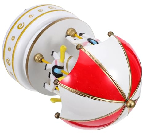 Toyvian Caja de Música Giratoria de Madera con Carrusel Decorativo Movimiento Manual Adorno Musical para Niñas Decoración de Escritorio para Hogar y Obsequio Especial