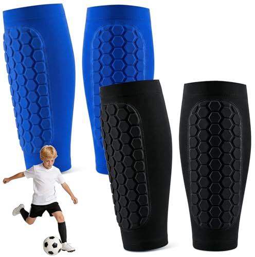 Kiiwah 2 Stück 2026 Neu Schienbeinschoner Kinder Fußball Pro Waben-Stoßdämpfung, Atmungsaktiv rutschfest Schienbeinschoner Fußball Herren Fußballausrüstung für Jungen Mädchen Erwachsene