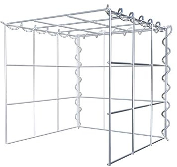 GABIONA Cesta para piedra (rectangular, malla de 10 x 10 cm, profundidad de 30 cm, cesta de cultivo tipo 4, cierre en espiral, galvanizada (30 x 30 x 30 cm)