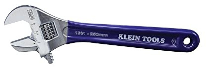 Klein Tools D86930 Reversible Pipe Wrench/Adjustable Wrench with 2-in-1 Extra-Wide 1-1/2 -inch Jaw, 10-inch