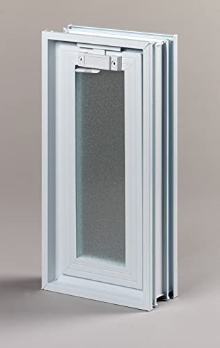 Fenêtre de ventilation à insérer dans un mur en verre brique ou maçonnerie. Dimensions : 190 x 384 x 8 cm. Unité de vente : 1 fenêtre.