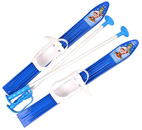 molti Children's Ski Equipment for Children with Binding with Poles 5 Colours 60 cm (Blue)