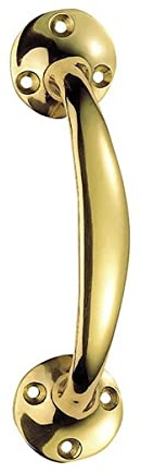 TERF® Slitstark vintage stil viktoriansk rosett dra dörrhandtag mässing 150 mm (6 tum) inklusive fästskruv för köksskåp skåp låda dörr draghandtag – paket med 1