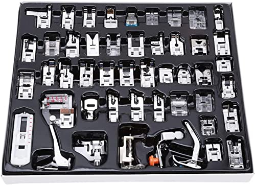 32 Stück Professionelle Nähmaschine Presser Feet Set Low Shank Snap-on Fuß Kit Nähmaschine Haushaltszubehör-Set Multifunktions Nähfuß Zubehör Set für Brother, Singer