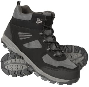 Mountain Warehouse McLeod Wide Fit Mens Hiking Boots | Breathable, Durable & Lightweight Footwear with Comfy EVA Cushioning, Deep Lugs for Extra Grip & Stability, Ideal for Walking