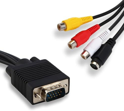 Annadue Cavo Convertitore da VGA SVGA a S Video AV TV per PC Portatile