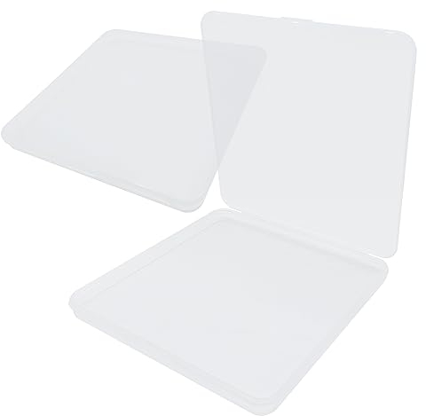 UMCHU 2 Stück Quadratische klare Kunststoffbehälter mit Scharnierdeckel, leere Aufbewahrungsbehälter, für Perlen und andere kleine Handwerksartikel (15 x 15 x 1,3 cm)