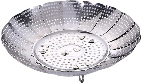 Zerodis Steamer Basket, Water Separated Steamer Steamer Rack Pot Stainless Steel Steamer Tray Grate Household Steaming Kitchen Steamed Bread with Foot Stand (1)