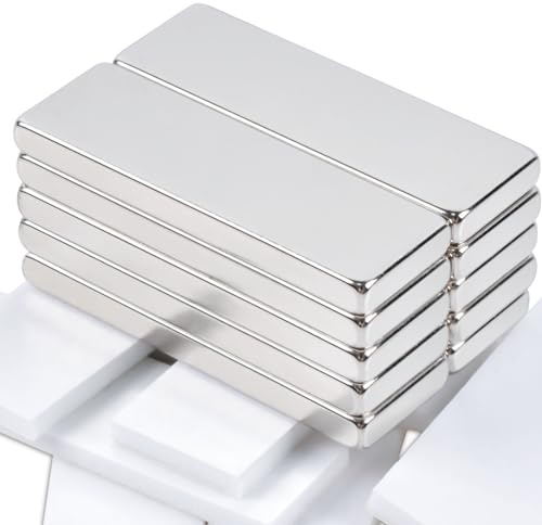 10 st självhäftande magneter neodymmagneter neodymmagneter rektangulär magnet 30x10x3mm, neodymmagneter för familj, kylskåp, hantverk och dekoration, kök och kontor