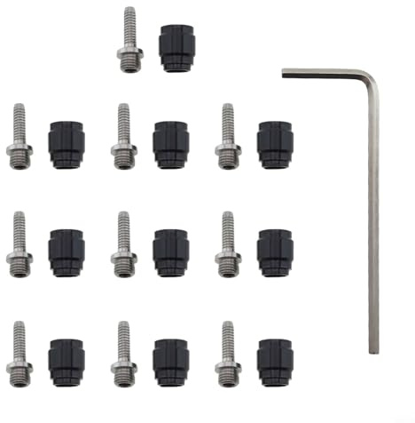 Honseadek Juego de accesorios de manguera de freno hidráulico con 10 piezas Olive Plus 10 piezas de inserción, incluyendo llave para rojo 22 para Rival 1 para Rival 22 1 22 (negro)