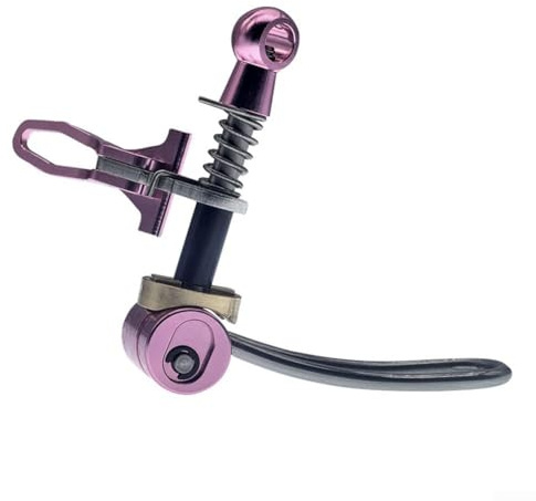 Snabb frigörande sadelklämma i aluminium för 3sixty hopfällbar cykel, perfekt för Brompton med 31 8 mm sadelstolpe storlek (rosa)