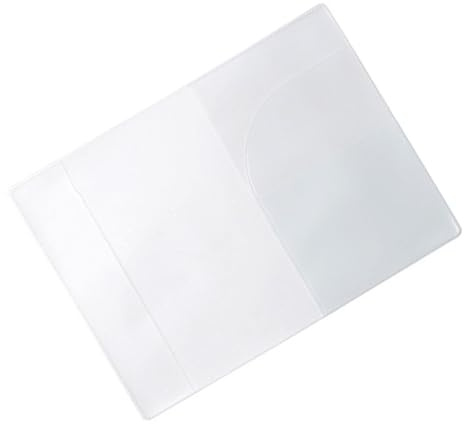 KIMISS Custodia per Passaporto Trasparente Satinata - Protezione da Viaggio in PVC Impermeabile con Porta Carta d'identità, Design Compatto e Leggero Facile trasportabilità