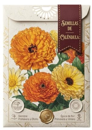 DECOALIVE | Cultiva Caléndula en Casa con Semillas de Caléndula para Flores Naranjas y Amarillas