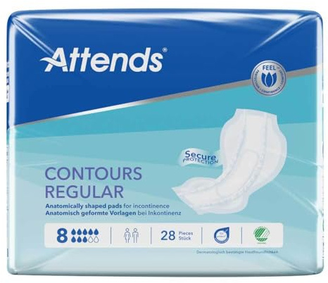 Attends Contours Regular 8 - Pack of 28