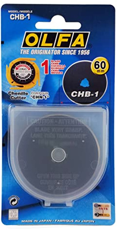 Olfa Blade Chenilla/Textil Multicolor de 60 mm: Cuchilla Versátil para Cortes Precisos en Proyectos de Costura y Manualidades