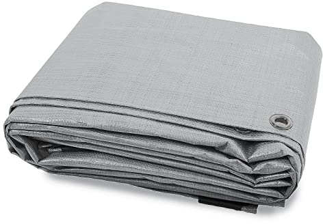 Floordirekt Casa Pura Bâche de protection en tissu argenté pour la maison et le jardin, 2 x 3 m (140 g/m²))