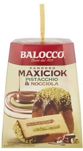 Balocco - Pandoro Maxiciok Pistacho, Postre Navideño, Bizcocho, 800g
