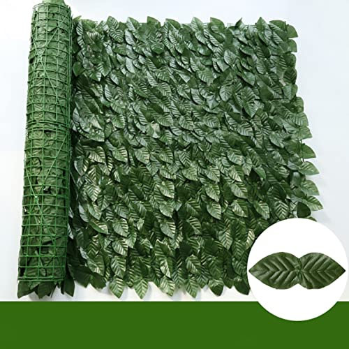 MYOYAY Artificial Ivy Leaf Green Hedge Roll 1m x 3m Screening Panels On Roll Privacy Garden Fence Decorative Artificial Ivy Fence Screen UV Fade Protected for Gardens, Balcony and Terraces