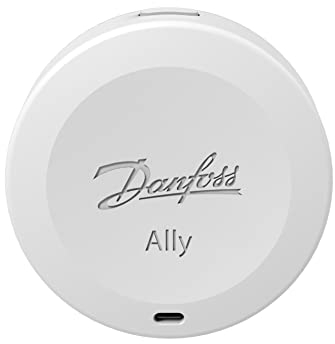 Danfoss Ally 014G2480 Raumsensor, Zigbee-zertifiziert, kabellos, mit Fernbedienung, Ally Heizkörperthermostate