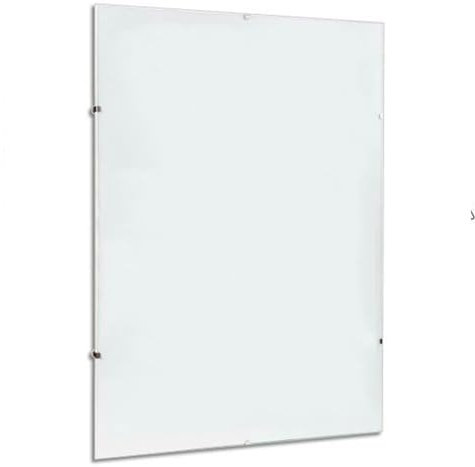 Decorspace Cornice a giorno espositore porta foto e documenti da parete con lastra in Crilex e supporto in MDF (70 x 100 cm) Trasparente