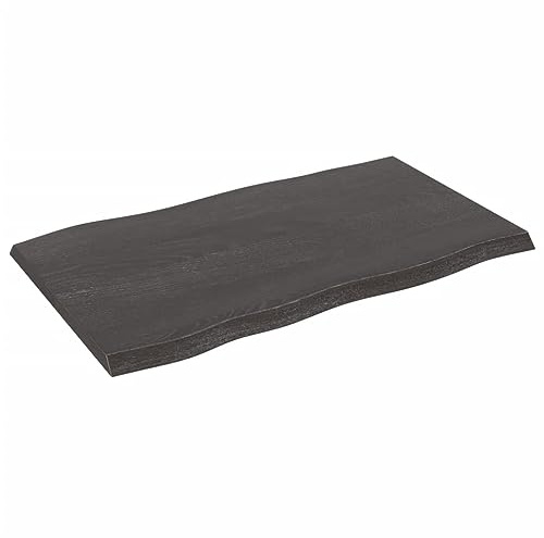 Gecheer Tischplatte, Holzplatte Holztischplatte für Tisch Esstisch Couchtisch,Massivholzplatte Handgefertigt mit Baumkante, Ersatztischplatte 100 x 60 x 4 cm (L x B x H) Max. Belastbarkeit: 48 kg